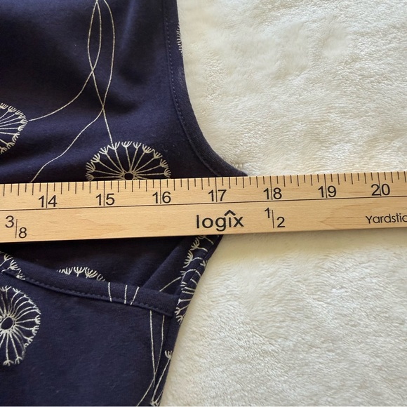 Effie’s Heart Summer Midi Dress Large Black Navy Floral Stretch Faux Wrap - Picture 11 of 14